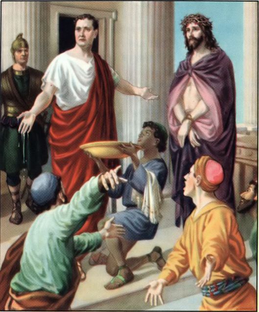 Pilate washes his hands of killing Jesus Matthew 27:24